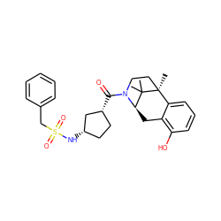 CC1(C)[C@H]2Cc3c(O)cccc3[C@]1(C)CCN2C(=O)[C@@H]1CC[C@H](NS(=O)(=O)Cc2ccccc2)C1 ZINC000205483010