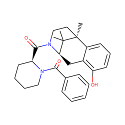 CC1(C)[C@H]2Cc3c(O)cccc3[C@]1(C)CCN2C(=O)[C@@H]1CCCCN1C(=O)c1ccccc1 ZINC000201096054