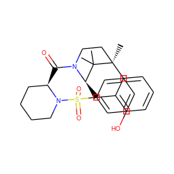 CC1(C)[C@H]2Cc3c(O)cccc3[C@]1(C)CCN2C(=O)[C@@H]1CCCCN1S(=O)(=O)c1ccccc1 ZINC000197896205