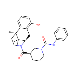 CC1(C)[C@H]2Cc3c(O)cccc3[C@]1(C)CCN2C(=O)[C@@H]1CCCN(C(=O)Nc2ccccc2)C1 ZINC000201108043