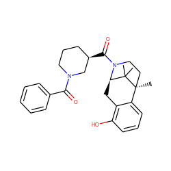 CC1(C)[C@H]2Cc3c(O)cccc3[C@]1(C)CCN2C(=O)[C@@H]1CCCN(C(=O)c2ccccc2)C1 ZINC000201095639