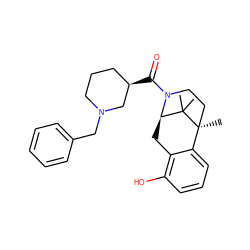 CC1(C)[C@H]2Cc3c(O)cccc3[C@]1(C)CCN2C(=O)[C@@H]1CCCN(Cc2ccccc2)C1 ZINC000201106366