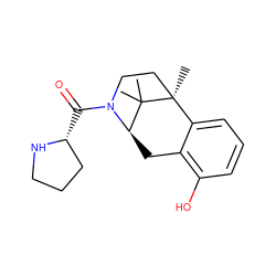 CC1(C)[C@H]2Cc3c(O)cccc3[C@]1(C)CCN2C(=O)[C@@H]1CCCN1 ZINC000205481295