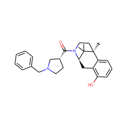 CC1(C)[C@H]2Cc3c(O)cccc3[C@]1(C)CCN2C(=O)[C@@H]1CCN(Cc2ccccc2)C1 ZINC000201100083