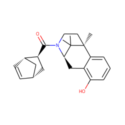 CC1(C)[C@H]2Cc3c(O)cccc3[C@]1(C)CCN2C(=O)[C@H]1C[C@@H]2C=C[C@H]1C2 ZINC000201110902