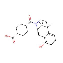 CC1(C)[C@H]2Cc3c(O)cccc3[C@]1(C)CCN2C(=O)[C@H]1CC[C@@H](C(=O)O)CC1 ZINC000473233222