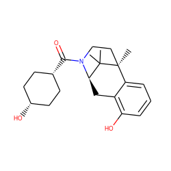 CC1(C)[C@H]2Cc3c(O)cccc3[C@]1(C)CCN2C(=O)[C@H]1CC[C@@H](O)CC1 ZINC000473233361