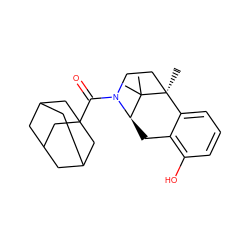 CC1(C)[C@H]2Cc3c(O)cccc3[C@]1(C)CCN2C(=O)C12CC3CC(CC(C3)C1)C2 ZINC000205473072