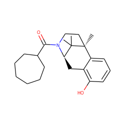 CC1(C)[C@H]2Cc3c(O)cccc3[C@]1(C)CCN2C(=O)C1CCCCCC1 ZINC000197895146