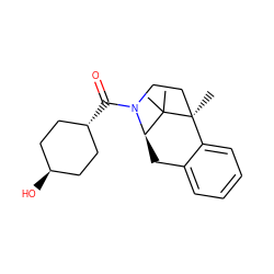 CC1(C)[C@H]2Cc3ccccc3[C@]1(C)CCN2C(=O)[C@H]1CC[C@H](O)CC1 ZINC000473183396