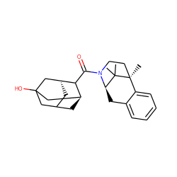 CC1(C)[C@H]2Cc3ccccc3[C@]1(C)CCN2C(=O)C1[C@H]2CC3C[C@H]1CC(O)(C3)C2 ZINC000205476177