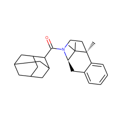 CC1(C)[C@H]2Cc3ccccc3[C@]1(C)CCN2C(=O)C1C2CC3CC(C2)CC1C3 ZINC000205475076