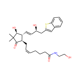 CC1(C)C(=O)[C@H](C/C=C\CCCC(=O)NCCO)[C@@H](/C=C/[C@@H](O)Cc2cc3ccccc3s2)[C@@H]1O ZINC000118260913