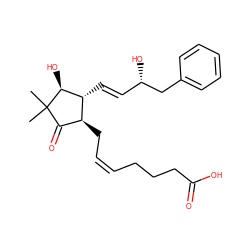 CC1(C)C(=O)[C@H](C/C=C\CCCC(=O)O)[C@@H](/C=C/[C@H](O)Cc2ccccc2)[C@@H]1O ZINC000118268880