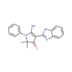 CC1(C)C(=O)C(c2nc3ccccc3[nH]2)=C(N)N1c1ccccc1 ZINC000001278868