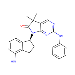 CC1(C)C(=O)N([C@H]2CCc3c(N)cccc32)c2nc(Nc3ccccc3)ncc21 ZINC001772592357