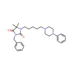 CC1(C)C(=O)N(Cc2ccccc2)C(=O)N1CCCCCN1CCN(c2ccccc2)CC1 ZINC000169311169