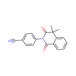 CC1(C)C(=O)N(c2ccc(C#N)cc2)C(=O)c2ccccc21 ZINC000040934107