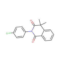 CC1(C)C(=O)N(c2ccc(Cl)cc2)C(=O)c2ccccc21 ZINC000005426273