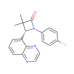 CC1(C)C(=O)N(c2ccc(F)cc2)[C@@H]1c1cccc2nccnc12 ZINC000169324160