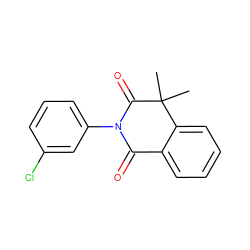 CC1(C)C(=O)N(c2cccc(Cl)c2)C(=O)c2ccccc21 ZINC000040933083