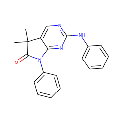 CC1(C)C(=O)N(c2ccccc2)c2nc(Nc3ccccc3)ncc21 ZINC001772623073