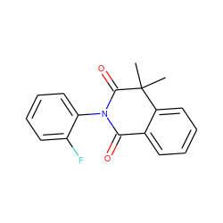 CC1(C)C(=O)N(c2ccccc2F)C(=O)c2ccccc21 ZINC000005500168