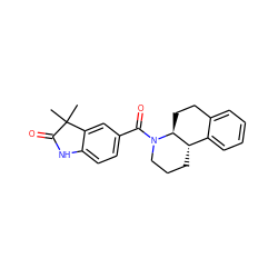 CC1(C)C(=O)Nc2ccc(C(=O)N3CCC[C@H]4c5ccccc5CC[C@@H]43)cc21 ZINC000117622751