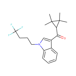 CC1(C)C(C(=O)c2cn(CCCC(F)(F)F)c3ccccc23)C1(C)C ZINC000035813765