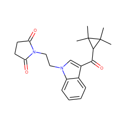 CC1(C)C(C(=O)c2cn(CCN3C(=O)CCC3=O)c3ccccc23)C1(C)C ZINC000035846665