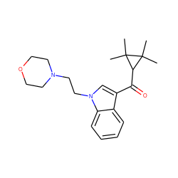 CC1(C)C(C(=O)c2cn(CCN3CCOCC3)c3ccccc23)C1(C)C ZINC000014975818