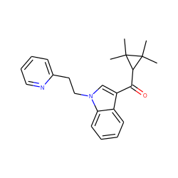 CC1(C)C(C(=O)c2cn(CCc3ccccn3)c3ccccc23)C1(C)C ZINC000045319322