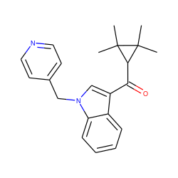 CC1(C)C(C(=O)c2cn(Cc3ccncc3)c3ccccc23)C1(C)C ZINC000045257550