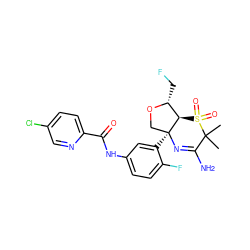 CC1(C)C(N)=N[C@@]2(c3cc(NC(=O)c4ccc(Cl)cn4)ccc3F)CO[C@H](CF)[C@H]2S1(=O)=O ZINC000217101127