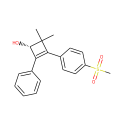 CC1(C)C(c2ccc(S(C)(=O)=O)cc2)=C(c2ccccc2)[C@@H]1O ZINC000026639310