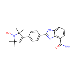 CC1(C)C=C(c2ccc(-c3nc4c(C(N)=O)cccc4[nH]3)cc2)C(C)(C)N1O ZINC000040861746