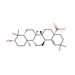 CC1(C)C=C2[C@H]3CC[C@@H]4[C@@]5(C)CC[C@H](O)C(C)(C)[C@@H]5CC[C@@]4(C)[C@]3(C)CC[C@@]2(C(=O)O)CC1 ZINC000032062227