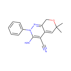 CC1(C)C=C2C(=NN(c3ccccc3)C(N)=C2C#N)CO1 ZINC000000173901