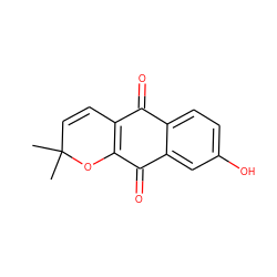 CC1(C)C=CC2=C(O1)C(=O)c1cc(O)ccc1C2=O ZINC000096308819