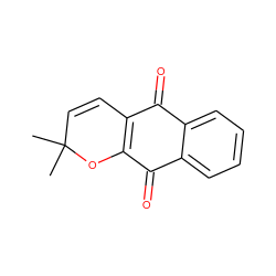 CC1(C)C=CC2=C(O1)C(=O)c1ccccc1C2=O ZINC000000338411