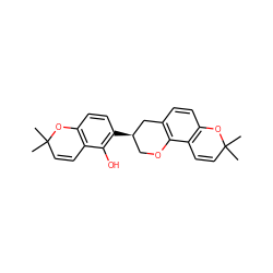 CC1(C)C=Cc2c(ccc([C@@H]3COc4c(ccc5c4C=CC(C)(C)O5)C3)c2O)O1 ZINC000014439706