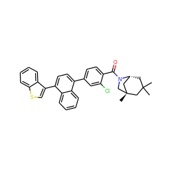 CC1(C)C[C@@H]2C[C@@](C)(CN2C(=O)c2ccc(-c3ccc(-c4csc5ccccc45)c4ccccc34)cc2Cl)C1 ZINC000049793283