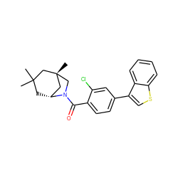 CC1(C)C[C@@H]2C[C@@](C)(CN2C(=O)c2ccc(-c3csc4ccccc34)cc2Cl)C1 ZINC000049110236