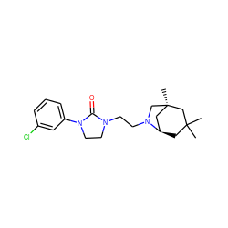 CC1(C)C[C@@H]2C[C@@](C)(CN2CCN2CCN(c3cccc(Cl)c3)C2=O)C1 ZINC000043021135