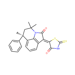 CC1(C)C[C@](C)(c2ccccc2)c2cccc3c2N1C(=O)/C3=C1\SC(=S)NC1=O ZINC000001421882