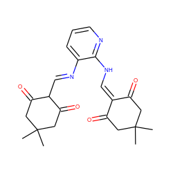 CC1(C)CC(=O)C(=CNc2ncccc2/N=C/C2C(=O)CC(C)(C)CC2=O)C(=O)C1 ZINC000102951247