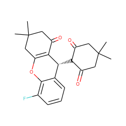 CC1(C)CC(=O)C([C@H]2C3=C(CC(C)(C)CC3=O)Oc3c(F)cccc32)C(=O)C1 ZINC000101200459