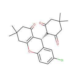 CC1(C)CC(=O)C([C@H]2C3=C(CC(C)(C)CC3=O)Oc3ccc(Cl)cc32)C(=O)C1 ZINC000087672119