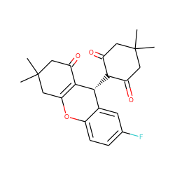 CC1(C)CC(=O)C([C@H]2C3=C(CC(C)(C)CC3=O)Oc3ccc(F)cc32)C(=O)C1 ZINC000101200159