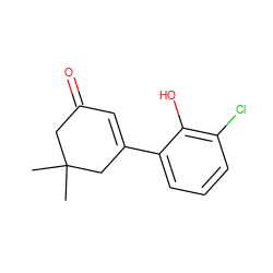 CC1(C)CC(=O)C=C(c2cccc(Cl)c2O)C1 ZINC000036389297